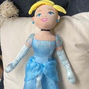 Disney Princess CINDERELLA Blue Gown 21 inch Rag Doll Plush Stuffed Doll Toy